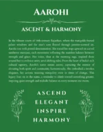 Aarohi custom name meaning print in dark green