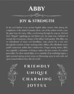 Abby name meaning wall art by Get Your Story in gray