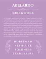 Abelardo name meaning gift print in light purple