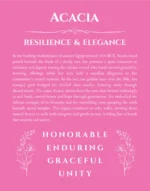 Acacia name meaning wall art by Get Your Story in pink