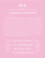 Ace name meaning wall art by Get Your Story in light pink