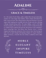 Adaline personalized name print with origin and traits in purple