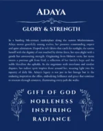 Adaya custom name meaning print in deep blue