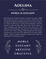 Adelina custom name meaning print in navy blue