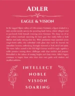 Adler name origin print with meaning and traits in red