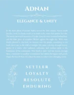 Adnan custom name print for wall display in light blue