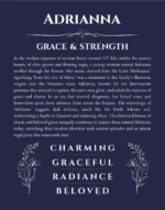 Adrianna custom name meaning print in navy blue