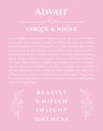 Advait custom name meaning print in light pink