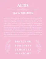 Aeris name meaning gift print in light pink
