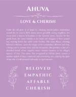 Ahuva custom name meaning print in light purple