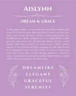 Aislynn personalized name print with origin and traits in light purple