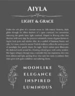 Aiyla custom name art showing meaning and origin in gray