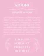Ajooni personalized name art with origin story in light pink
