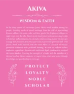 Akiva personalized wall art with the story of your name in pink
