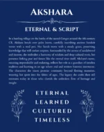 Akshara custom name meaning print in deep blue
