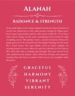 Alanah custom name meaning print in red