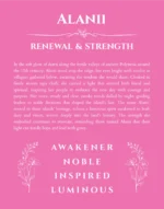 Alanii personalized wall art with the story of your name in pink