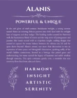 Alanis name meaning gift print in purple
