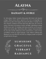 Alayna name meaning gift print in gray