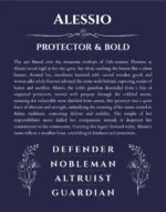 Alessio personalized name meaning print in navy blue