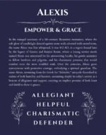 Alexis name meaning wall art by Get Your Story in navy blue