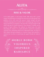 Alita personalized name art with origin story in pink