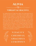 Alivia name meaning gift print in orange