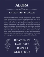 Alora personalized wall art with the story of your name in navy blue
