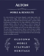 Alton name meaning gift print in navy blue