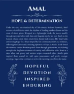 Amal custom name meaning print in deep blue