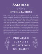 Amariah name origin print with meaning and traits in purple