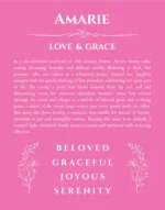Amarie name meaning gift print in pink