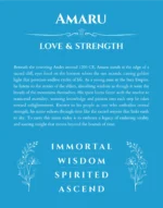 Amaru personalized name art with origin story in blue
