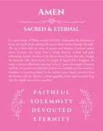 Amen personalized wall art with the story of your name in pink