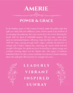 Amerie personalized wall art with the story of your name in pink