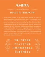 Amina custom name meaning print in orange