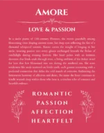 Amore personalized name art with origin story in red