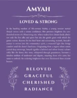 Amyah name meaning gift print in purple