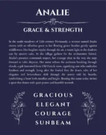 Analie name meaning gift print in navy blue