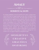 Analy personalized wall art with the story of your name in light purple