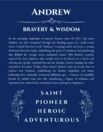 Andrew personalized name meaning print in deep blue