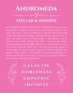 Andromeda custom name meaning print in pink