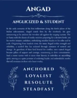 Angad name meaning wall art by Get Your Story in deep blue
