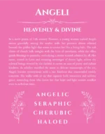 Angeli name meaning gift print in pink