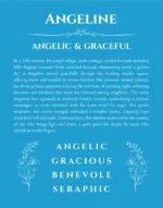 Angeline name meaning gift print in blue