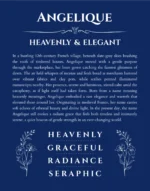 Angelique personalized name art with origin story in deep blue