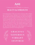 Ani custom name meaning print in pink
