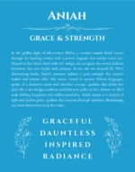 Aniah personalized name meaning print in blue