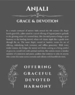 Anjali name origin print with meaning and traits in gray