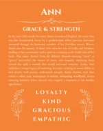 Ann custom name meaning print in orange
